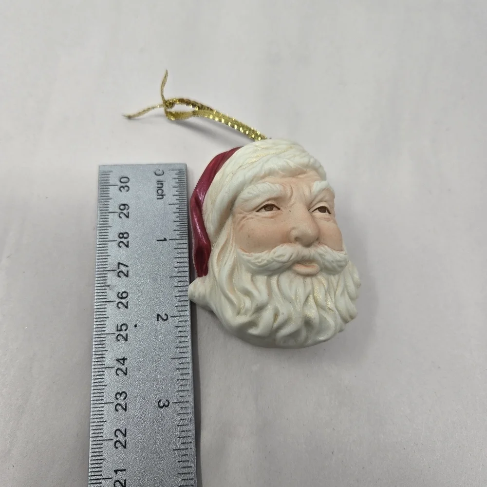 Three Vintage Porcelain 2001 Hallmark Jubilee Legends of Santa Claus Ornaments